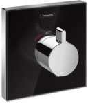   Hansgrohe ShowerSelect Glass termosztát fekete üveglap 92595600, bemutatótermi