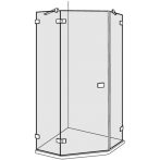   Duscholux Collection 3 zuhanykabin, ötszögletű 410.2x5100.1200 90-120 cm széles