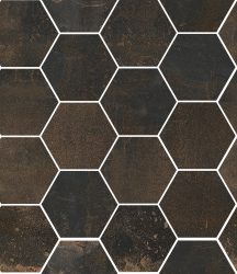 sant'agostino oxidart, black hexagon 27 x 32,5 cm natur