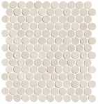   fap ceramiche nobu, white gres round mosaico 29 x 32,5 cm RT matt