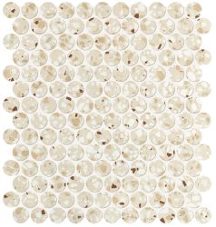 fap ceramiche glim, gemme beige gres round mosaico 29 x 32,5 cm RT matt
