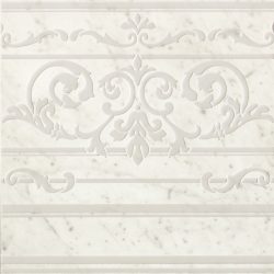 fap ceramiche roma diamond, carpet carrara border inserto 60 x 60 cm RT fényes
