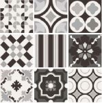 sant'agostino patchwork, black&white mix 20 x 20 cm