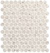 fap ceramiche glim, gemme bianco round mosaico 29 x 32,5 cm RT matt