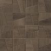 fap ceramiche fapnest, brown slash mosaico 30 x 30 cm matt