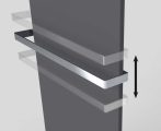 Zehnder Fina Lean Bar radiátor törölközőtartó 60 cm