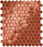  fap ceramiche glim, rosso cuore round mosaico 29 x 32,5 cm RT brillante
