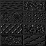   Vives, Mugat-Rivoli Raspail Negro 10 x 20 cm mintás fali csempe 