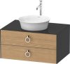 Duravit White Tulip, alsószekrény 80 cm széles WT4990 natúr tölgy fiókelőlappal