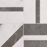   fap ceramiche roma stone, carrara/pietra grey deco gres mosaico 30 x 30 cm RT satin
