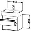 Duravit Ketho, alsószekrény 55 cm széles KT 6636 Duravit Ketho, alsószekrény 55 cm széles KT 6636