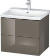 Duravit P3 Comforts, mosdó 65 cm széles szekrénnyel 233265+LC66006161, bemutatótermi