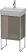 Duravit XSquare, mosdó szekrény 43,4 cm széles XS 4441 L/R lakkozott DuraSquare
