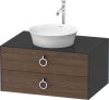 Duravit White Tulip, alsószekrény 80 cm széles WT4990 amerikai dió fiókelőlappal Duravit White Tulip, alsószekrény 80 cm széles WT4990 amerikai dió fiókelőlappal