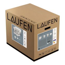 Laufen Meda WC, fali mélyöblítéses rimless szett H8661107580001, matt grafit