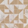 fap ceramiche roma gold, calacatta delicato/onice miele slash mosaico 30,5 x 30,5 cm RT brillante