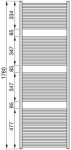 Zehnder Toga radiátor 180 x 45 cm, meleg vizes, festett Zehnder Toga radiátor 180 x 45 cm, meleg vizes, festett