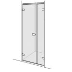  Duscholux Collection 3 lengő ajtó 410.1x5500.1000 38-100 cm széles