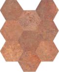 Caesar alchemy, copper hexagons 28 x 34 cm RT natur