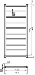 Zehnder Stalox radiátor 100 x 45 cm