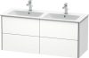 Duravit XSquare, mosdó szekrény 128 cm széles XS 4175 dekor 1 ME by Starck