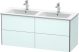 Duravit XSquare, mosdó szekrény 128 cm széles XS 4175 dekor 1 ME by Starck