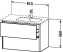Duravit XSquare, mosdó szekrény 81 cm széles XS 4177 dekor 1 ME by Starck