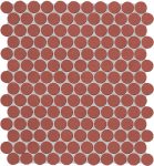   fap ceramiche color now, marsala round mosaico 29,5 x 32,5 cm