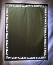 világító tükör 60 x 78,5 cm LED világítással görög mintával