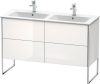 Duravit XSquare, mosdó szekrény 128 cm széles XS 4449 lakkozott ME by Starck