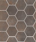 sant'agostino oxidart, iron hexagon 27 x 32,5 cm natur
