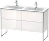 Duravit XSquare, mosdó szekrény 128 cm széles XS 4449 dekor 2 ME by Starck