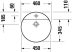 Duravit Vitrium mosdótál 46 cm átmérővel 266246HA71, kékeszöld