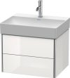 Duravit XSquare, mosdó szekrény 58,4 cm széles XS 4161 lakkozott DuraSquare