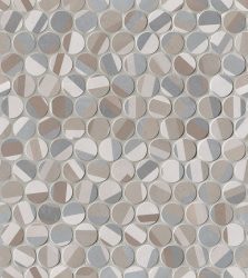 fap ceramiche color line, deco round mosaico 29,5 x 32,5 cm