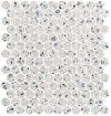 fap ceramiche glim, gemme azzurro round mosaico 29 x 32,5 cm RT matt