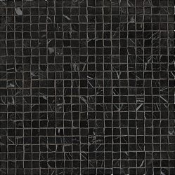 fap ceramiche roma diamond, nero reale micromosaico 30 x 30 cm fényes
