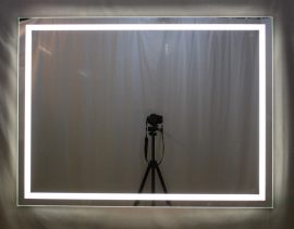világító tükör 120 x 90 cm 2,5 cm széles LED világítással, kapcsolóval