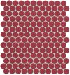 fap ceramiche color now, marsala round mosaico 30,5 x 30,5 cm