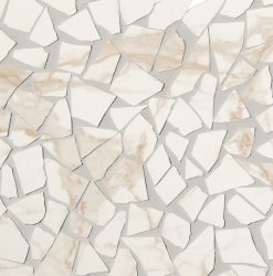 fap ceramiche roma diamond, calacatta schegge mosaico 30 x 30 cm fényes
