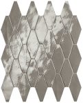  fap ceramiche glim, grigio fumo rombi mosaico 31 x 35,5 cm RT brillante