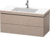 Duravit Vero Air, mosdó szekrénnyel 100 cm széles LC6928,  furnérozott