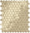 fap ceramiche glim, tortora round mosaico 29 x 32,5 cm RT brillante