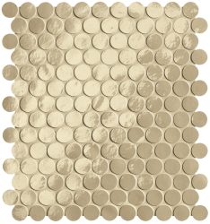fap ceramiche glim, tortora round mosaico 29 x 32,5 cm RT brillante