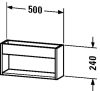 Duravit Ketho, fali polc KT 2537 Duravit Ketho, fali polc KT 2537