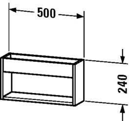 Duravit Ketho, fali polc KT 2537