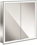   Emco, Asis Prime tükrös szekrény világítással, 140 mm mély, két ajtós, falba süllyeszthető