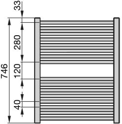 Zehnder Klaro radiátor 80 x 50 cm, meleg vizes