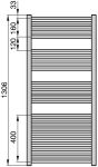 Zehnder Klaro radiátor 150 x 40 cm, elektromos