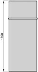 Zehnder Fina Lean Bar radiátor 150 x 50 cm, meleg vizes